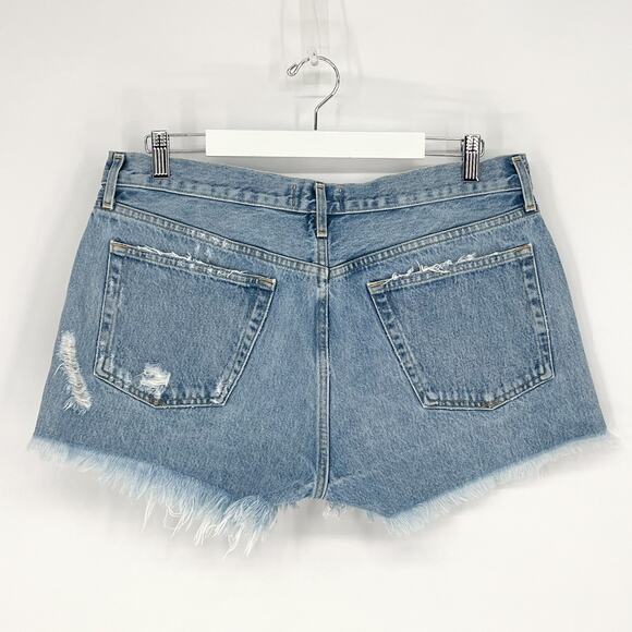 AGOLDE Parker Vintage Cut Off Denim Shorts Swapmeet Women’s Size 31 Distressed - Picture 5 of 5
